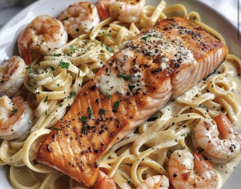 Salmon and Shrimp Alfredo RECIPES