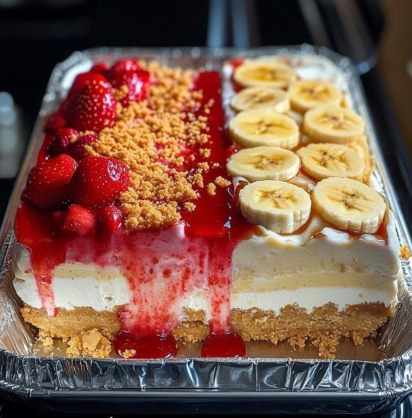 Strawberry Crunch Cheesecake and Banana Pudding Cheesecake